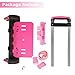 Backpack Trolley - Wheeled Trolley Hand Aluminium Alloy Non-folding Trolley Cart for Backpack (Pink, 6 Wheels)