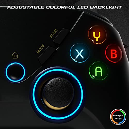 Wireless Pc Controller, Wireless Gaming Controller For Windows 7/8/10/11 /Macos/Iphone/Android/Switch/Oled, Gamepad Game Controller For Pc With 4 Customized Buttons/Adjustable Led Backlight & Dual Vibration & Turbo Speed/Linear Trigger Button #TOP3