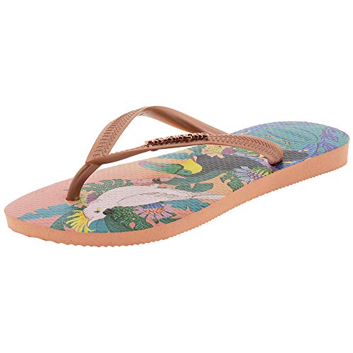 Chinelo Slim Tropical, Havaianas, Feminino, Rosa Seda, 35/36