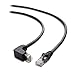 Cable Matters 10Gbps Combo-Pack 90 Degree Cat 6 Ethernet Cable - 5ft, Cat6 Right Angle Ethernet Cable (Right Angle Up and Down Connectors)