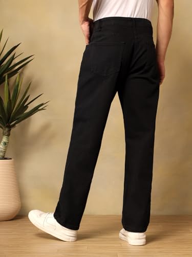 Image of KOTTY Mens Solid|Mid Rise| Coin Pocket|Button|Ankle Length|5 Pocket Jeans