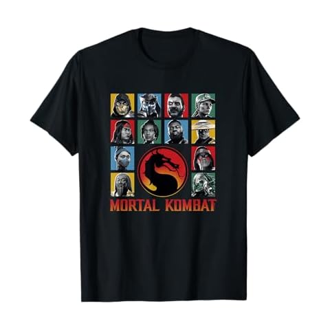 Mortal Kombat Klassic Main Fighters Characters Group Shot V3 T-Shirt Cover