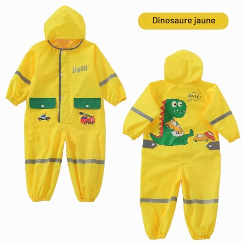 Hovkib Combinaison de Pluie pour Enfants Garçons Filles Imperméable Vêtements Mignon Dessin Animé Vestes Poncho de Pluie Respirante Rain Pantalon 1-10 Ans – vue 7