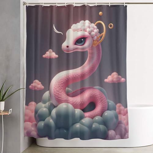 Rideau de douche serpent pour stopper l'eau et éliminer les moisissures - 8