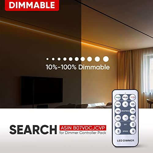 Shine Decor Led Neon Rope Lights 150Ft, Dimmable Neon Led Strip Lights 3000K Warm White 120Leds/M Flexible, Etl-Listed 110V-120V Ac Rope Lights Waterproof, Custom Cuttable Neon Lighting For In&Outdoor #TOP4