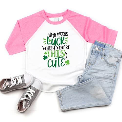 Image of Bump and Beyond Designs Who Needs Luck When You're This Cute Kids St. Patrick's Day Shirt