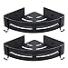 Marzono® Estanteria Ducha 2 Piezas Estanteria Ducha Sin Taladro Accesorios Baño Sin Taladro Estanteria Esquina Sin Agujeros Accesorios Baño Sin Taladro Organizador Ducha Estanteria Pared (Negro)