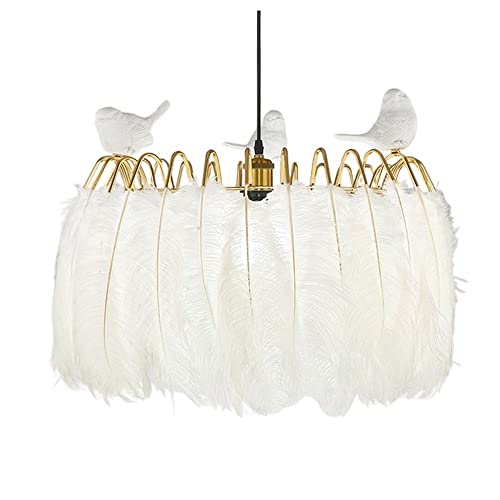 Lampe à plumes suspension moderne E27 pour salle de bain et entrée