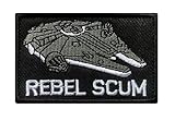 Antrix Star War Rebel Alliance Rebel Scum Emblem Patch Military Morale Applique Fastener Hook & Loop Tactical Patch -3.15