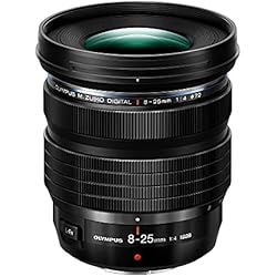 Objetivos Olympus Pro Objetivo M.Zuiko Digital ED 8-25mm F4.0 Pro, Zoom Gran Angular, Compatible con Todas Las cámaras del Sistema Micro Four Thirds (Modelos Olympus OM-D & Pen, Panasonic G-Series), Negro
