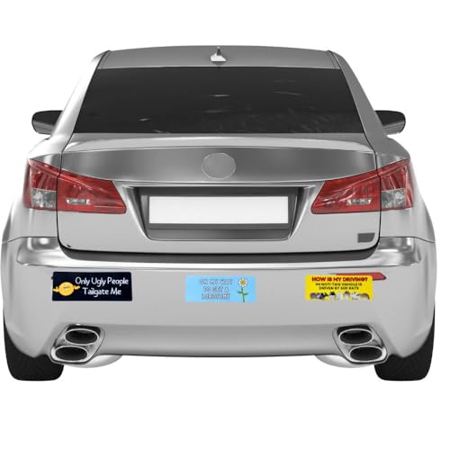 YJ PREMIUMS 10PC Funny Car Bumper Magnets | Magnetic Auto Bumpers Magnet Decals for Cars Vehicle Fun Cute Joke Hilarious Gag Humor Im Sorry Let Me Merge Honk Certified Silly Goose for Adults Gifts - Thumbnail 4