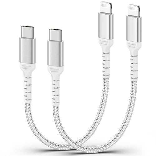 Image of ULIFTUS Short USB C Lightning Cable, 15CM 2Pack iPhone USB C Cord