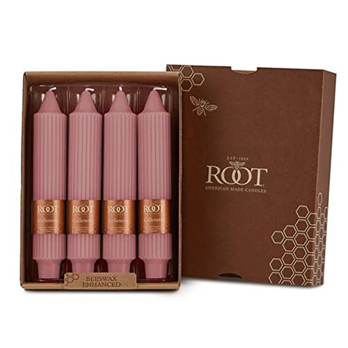 Bougies cire d'abeille grecque rose poudré haut de gamme Root Candles