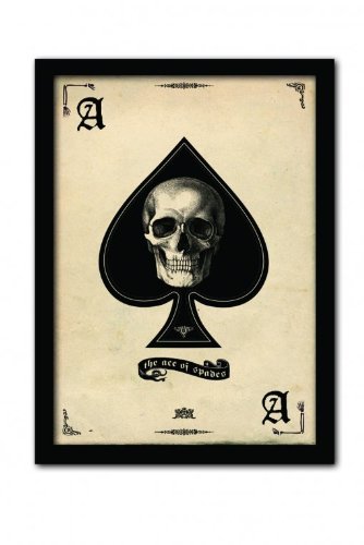 Pyramid International Ace Of Spades A3 Framed Print, 40L x 30W cm
