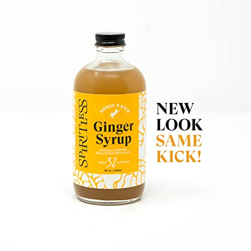 Spiritless Horse's Kick Ginger Syrup | Simple Syrup For Non-Alcoholic Spirits | Mocktail & Cocktail Mixer | 8 Oz Bottle #TOP1