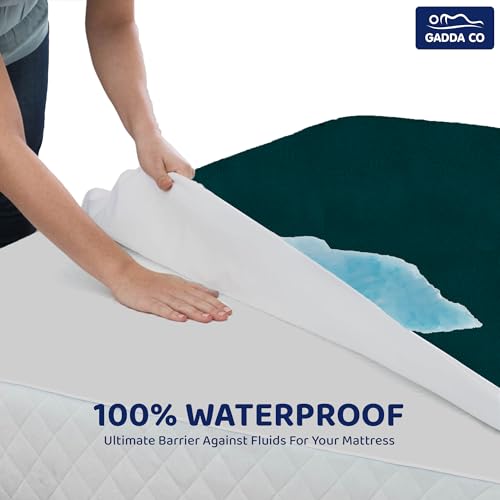 Image of GADDA CO Cotton Waterproof Mattress Protector, Ultra Soft & Breathable Hypoallergenic Mattress Cover, King Size 72x84 inch (6x7 ft), Peacock, Pack of 1