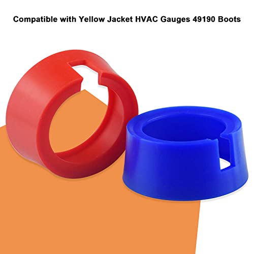 Amthkno Universally 3-1/8" Gauges Protective Boot For Most Brands, Compatible With Yellow Jacket Hvac Gauges 49190 Boots - Provides Protection For Manifold Gauge Set Gauges. #TOP4
