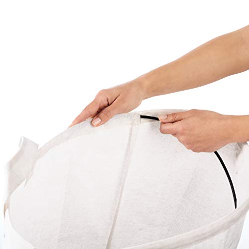 Panier à linge multifonctionnel blanc 70L avec poignées Rayen - 7