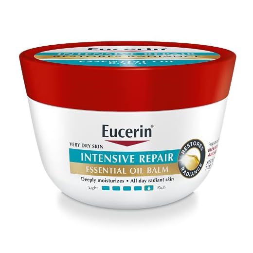 Eucerin Intensive Repair Essential Oil Balm, Body Balm for Very Dry Skin with Skin Essential Oils Shea Butter and Sunflower Oil, 7 Oz