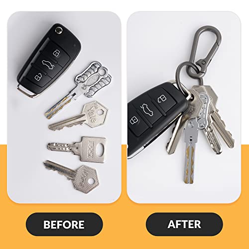 Rainspire Key Ring Keychain Keyrings Key Chain Holder Clip Key Organizer Key Chain Ring For Men And Women, 3 Pack, Matte Black #TOP4