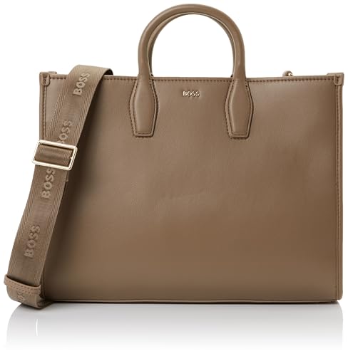 Image of BOSS Women's Sandy Med Tote Bag, Open Brown, One Size