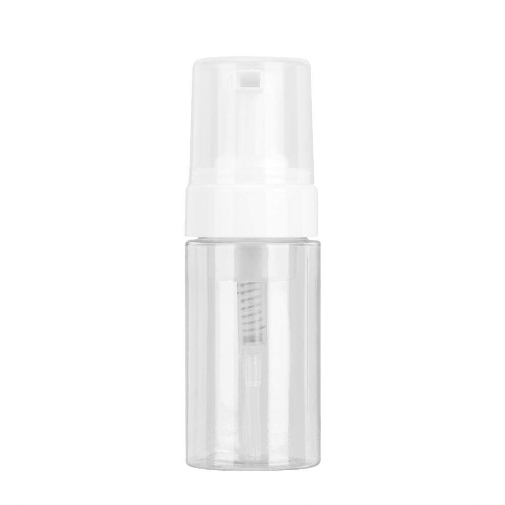 DIY Portable Mousse Foaming Empty Bottle Refillable Travel Dispenser Container(100ML pump head white transparent foam bottle)