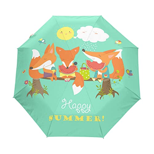 Parapluie pliant automatique coupe-vent et anti-UV pour femme et enfant