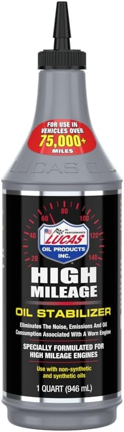 Mytee Products (12 Pack) Lucas Oil 10118 High Mileage Oil Stabilizer