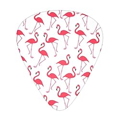 Médiators en celluloïd coloré avec motif flamant rose, 3 épaisseurs différentes pour basse, amateurs de musique, lecteurs de guitare, guitares électriques et acoustiques avec 0,46 mm, 0,71 mm, 0,96 mm - Les Beatles, Paul McCartney, John Lennon, RIngo Starr, George Harrison