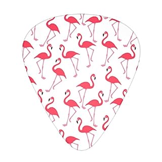 Médiators en celluloïd coloré avec motif flamant rose, 3 épaisseurs différentes pour basse, amateurs de musique, lecteurs de guitare, guitares électriques et acoustiques avec 0,46 mm, 0,71 mm, 0,96 mm - Les Beatles, Paul McCartney, John Lennon, RIngo Starr, George Harrison