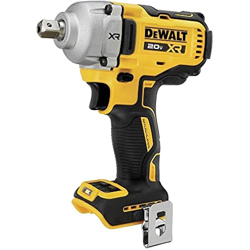 DEWALT 20V MAX XR Cordless Impact Wrench, 1/2", Includes Detent Pin Anvil and Belt Clip, Bare Tool Only (DCF892B)