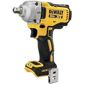 DEWALT 20V MAX XR Cordless Impact Wrench, 1/2″, Includes Detent Pin Anvil and Belt Clip, Bare Tool Only (DCF892B)