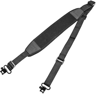 Braudel Two Point Slings - Adjustable Strap with Swivels, Durable Stretch Neoprene Pad, Length Adjuster,Traditional Shoulder Strap/Gun Sling, Perfect for Hunting (Black)