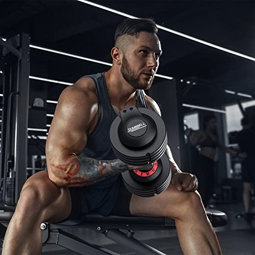 Adjustable Dumbbell 25Lb 5 In 1 Single Dumbbell For Men And Women Multiweight Options Dumbbell With Anti-Slip Nylon Handle Fast Adjust Weight For Home Gym Full Body Workout Fitness #TOP6
