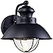 Fordham Rustic Outdoor Wall Light Fixture LED Black 8" Seedy Glass Sconce for Exterior Deck Porch Patio - John Timberland