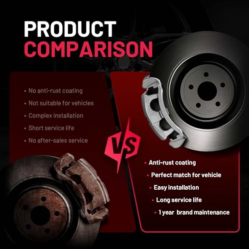 Image of BDFHYK 18-B4929A 18-B4928A Front Disc Brake Caliper Assembly Compatible with Ford Mustang 2005-2010 /2012-2014 4.6L V8 /3.7L V6, GAS 2pcs