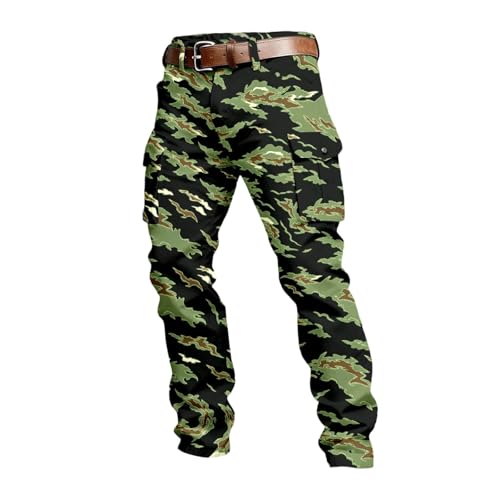 Pantalones de chándal para hombre informales modernos con bolsillos de camuflaje