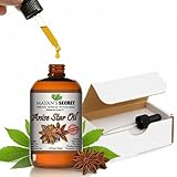 Mayan's Secret Star Anise Extract Essential Oil, Steam Distilled, 100% Pure Undiluted for Baking, Cooking, Flavoring, Aromatherapy, and DIY Recipes, and Pure Anise Oil for Baking, 4oz - Amber Bottle