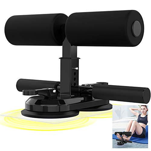 AERLANG Sit Up Bar for Floor, Portable Sit Up Assistant Device with 2 Strong Suction Cups, Adjustable Sit Up Bar with Sit-Up Foot Holder, Household Fitness Abs Master for Body Building