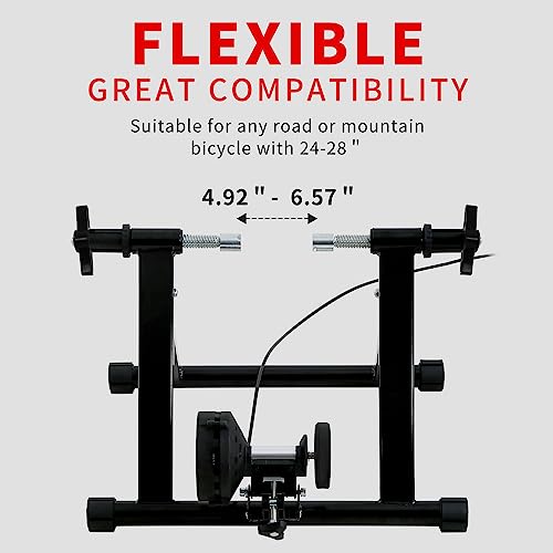 Hcy Bike Stand Bike Trainer Stand For Indoor Riding Stationary Exercise For Road & Mountain Bikes With 5 Variable Speed Level #TOP4