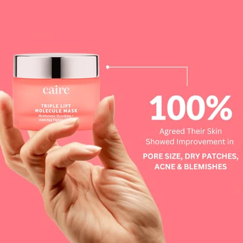 Caire ‘Own Your Age’ Anti-Aging Hyaluronic Acid Serum & Face Lift Mask Bundle | Wrinkle Fighting, Skin Lifting for Face, Neck, Eyes & Chest | 30ml + 40ml