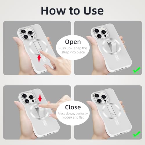 AUROX for iPhone 14 Pro Max Case with Invisible Stand, White by AUROX - Used condition - Image 4
