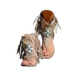 Fringe Sandals Boot Sandals for Women Bohemian Fringe...