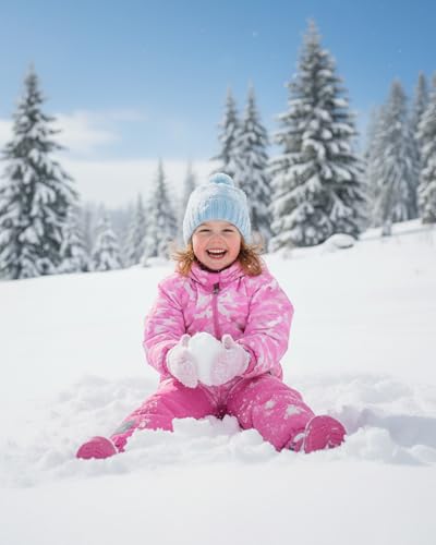 Image of Owntop Kids Snowsuit One Piece | Waterproof Ski Suit | Warmth & Comfort | Girls Boys Snow Jumpsuits for Skiing Snowboarding