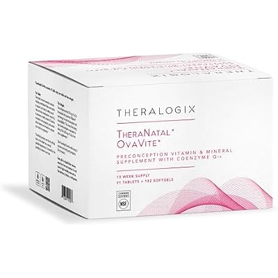 فيتامينات Theralogix TheraNatal OvaVite Preconception - توريد 13 أسبوعًا - فيتامينات ما قبل الولادة وأمبير. ملحق الخصوبة للنساء مع CoQ10 * - معتمد من NSF - 91 قرصًا ، 182 كبسولة هلامية ( 91 حصص )