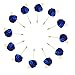 WeddingBobDIY 12Pieces/lot Groom Boutonniere Wedding Silk Rose(3.5cm) Flowers Accessories Prom Pin Man Suit Decoration Royal Blue
