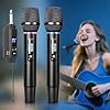 Depusheng S2 Wireless Microphone Dynamic Handheld Microphones Karaoke Microphone Mic with Rechargeable Receiver for Wedding Party Church Club (UK-S2-2) #1