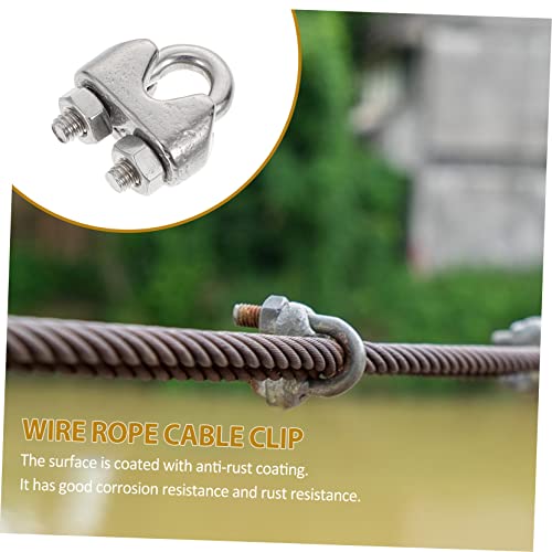 GLEAVI 24 Unidades braçadeira de cabo clipe de corda de arame clipes de corda de arame clipes de cab