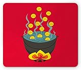 Mousepad Emoticons Mit Traurigen Gesichtern, Die In Kochendem Wasser Mit Afterlife-Thema In Dampf Kochen Office Mousepad Geschwindigkeit Gaming Mausmatte Ultradünner Gaming Mousepad 18X22Cm