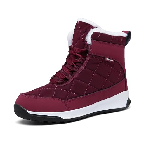 Scarpe Invernali Donna Foderato Caldo Stivali da Neve Antiscivolo Inverno Scarpe da Trekking Taglia 37-42